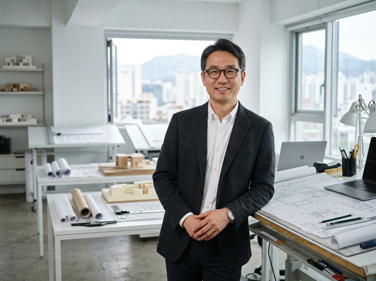 스튜디오 획의 작업실과 건축 모형