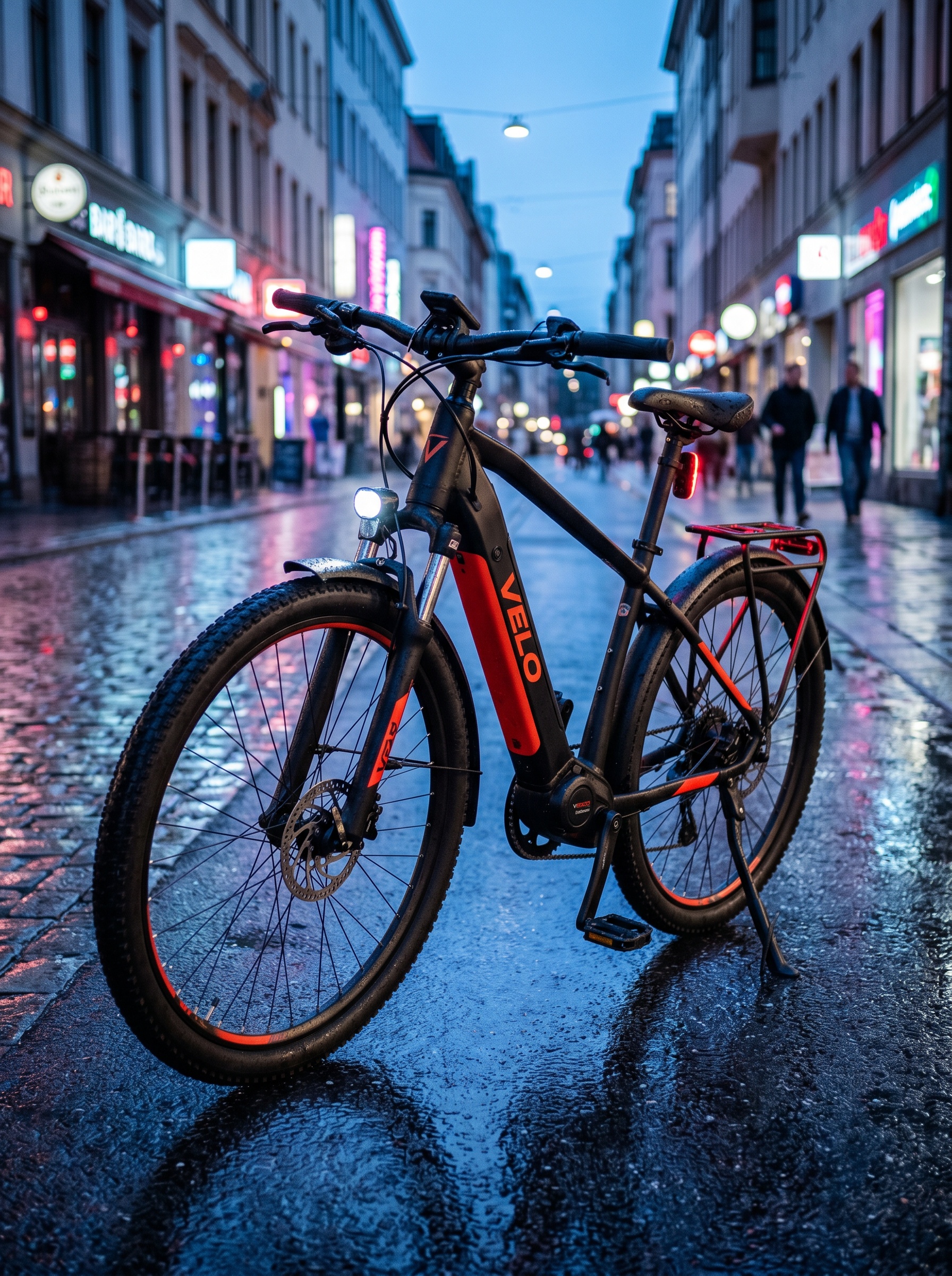 블루아워 도심에 선 VELO 전기자전거